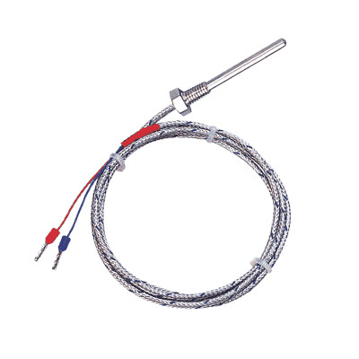 RTD Pt100 Thermocouple Temperature Sensor 2M Cable 10CM Probe 3 Wires