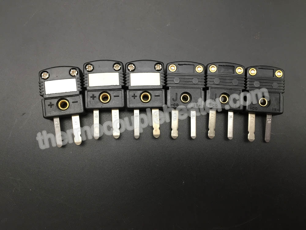 Black Thermoplastic Mini Thermocouple Connector Female Parts Thermocouple Wire Connectors