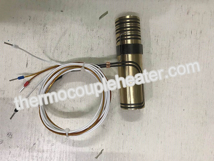 Brass Hot Runner Nozzle Heater With External Type J Thermocouple