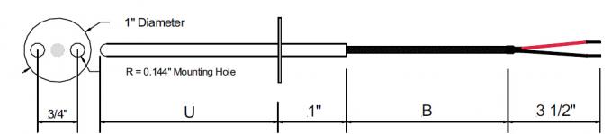 Metropolitana di stile della flangia dell'acciaio inossidabile/tipo tipo termosonda del cavo di J T K