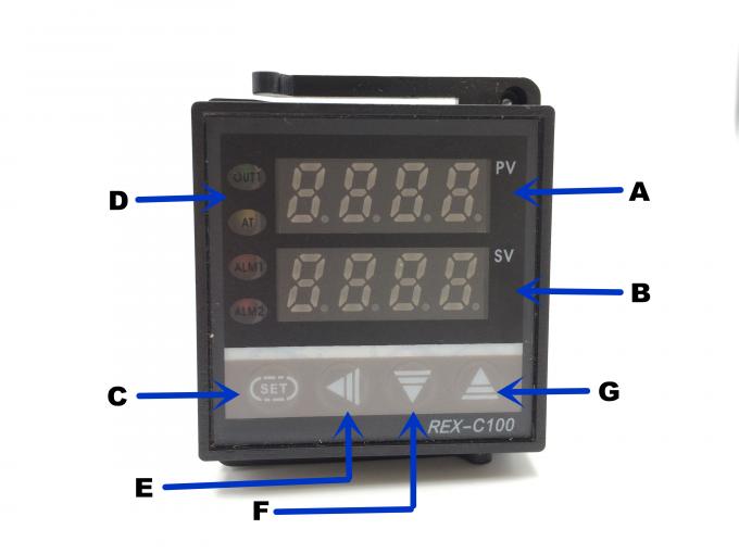 Regolatore di temperatura industriale di Digital 48X48 comune TC REX-100