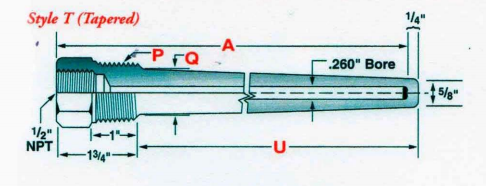 Norma affusolata resistente della saldatura di penetrazione completa di Thermowell della termocoppia