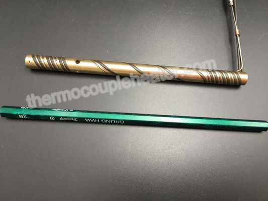 ID6.6mm OD9.6mm Hot Runner Mini Brass Nozzle Coil Heater With Length 155mm