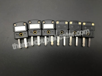 La mini femmina termoplastica nera del connettore di termocoppia parte i connettori del cavo della termocoppia