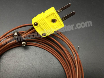 Scriva il RTD a macchina della termocoppia di K con il cavo miniatura del PTFE del connettore di Pin del maschio 2