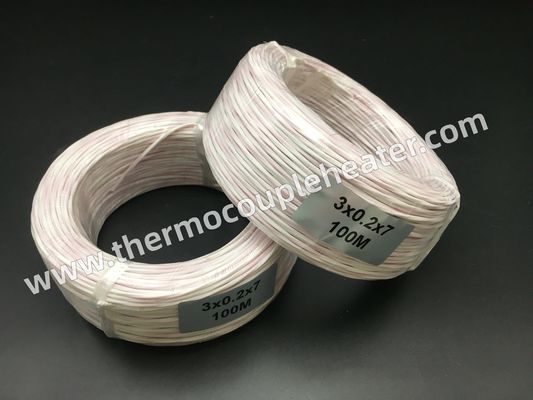 Cavo 3x24AWG della compensazione di RTD PT100 con bianco rosso dell'isolamento del PTFE