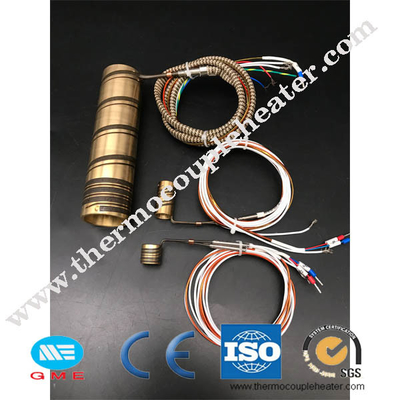 Bobina d'ottone Heater And Thermocouple di Heater Nozzle Heater Pressed With del tubo del corridore caldo
