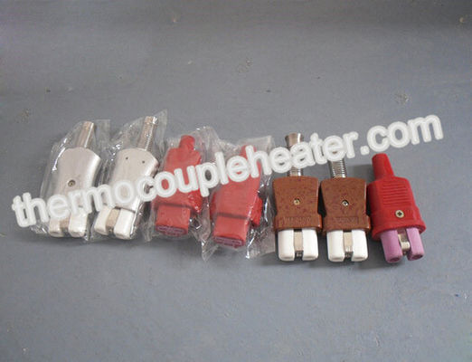 High Temp Resistance Connector Plug In Rubber Thermocouple Accessories With Ceramic Plug