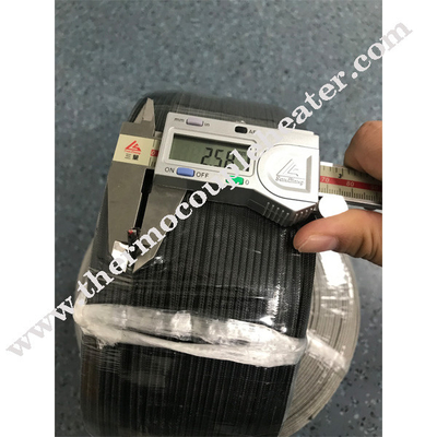 KX Tipo 2Core x 0,4 mm Termocoppia filo di acciaio inossidabile scudo fibra di treccia isolato