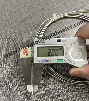RTD PT100 personalizzato 4 fili di classe A Diametro della sonda 2.0 mm Lunghezza 3M
