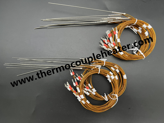 Termocoppia di tipo J e K con sensore di temperatura di sistema di cavo Kapton Hot Runner