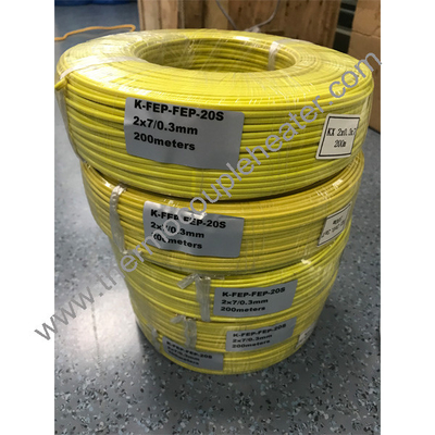 PFA Cablo RTD isolato Fibra di vetro intessuto Protezione PT100 Fio FEP Giacca Cablo RTD