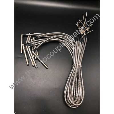 L-Shaped Electric Cartridge Heater Element con tubo metallico flessibile