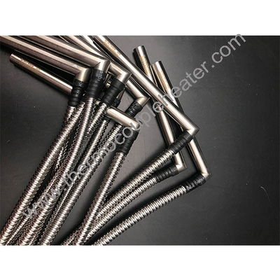 L-Shaped Electric Cartridge Heater Element con tubo metallico flessibile