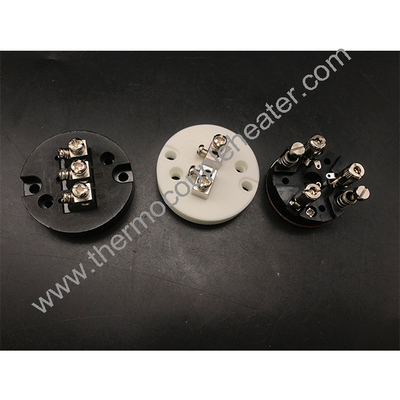 Blocco terminale ceramico per testa di termocoppia in bakelite