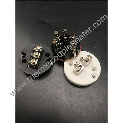 Blocco terminale ceramico per testa di termocoppia in bakelite