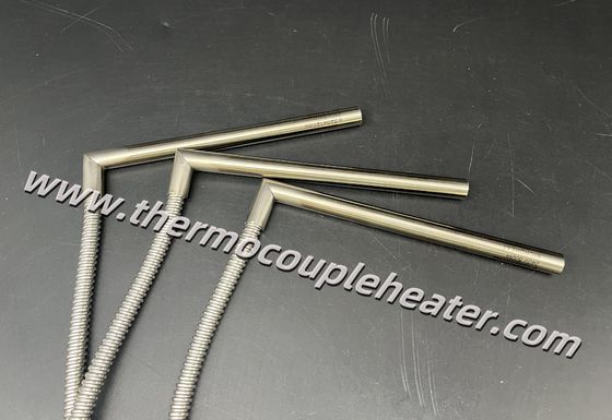 Resistenze a cartuccia industriali con cavo a L e protezione in tubo d'acciaio