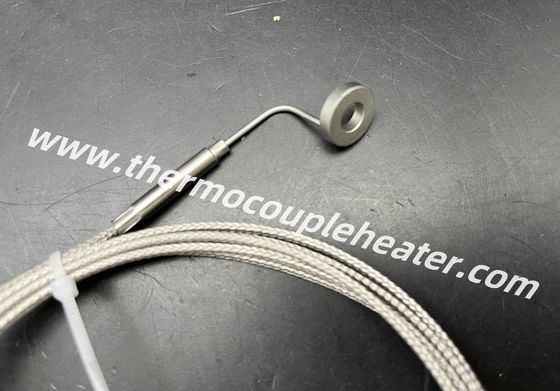 Termocoppia corazzata ad angolo retto personalizzata con terminale ad anello tipo J