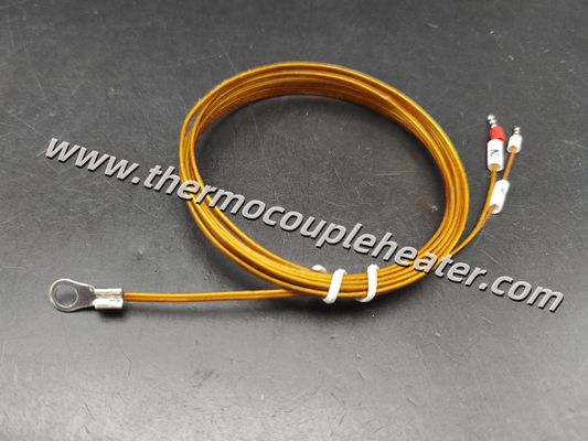 Termocoppia personalizzata tipo J con terminale ad anello e cavo di prolunga in Kapton
