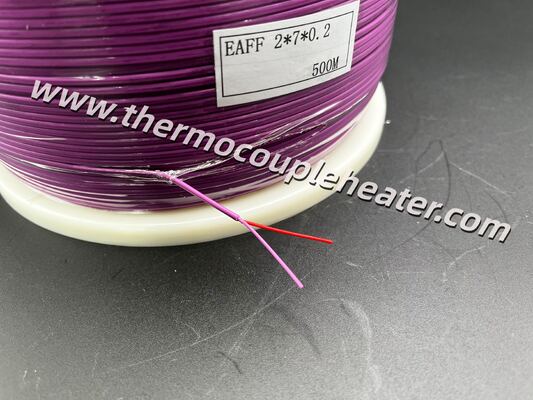 ANSI Type E Extension Grade Thermocouple Wire: 24AWG PFA Teflon/Teflon Insulation