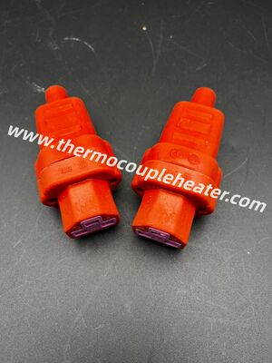 Silicone High Temperature 3-Pin Female Plug For Industrial Electric Heaters
