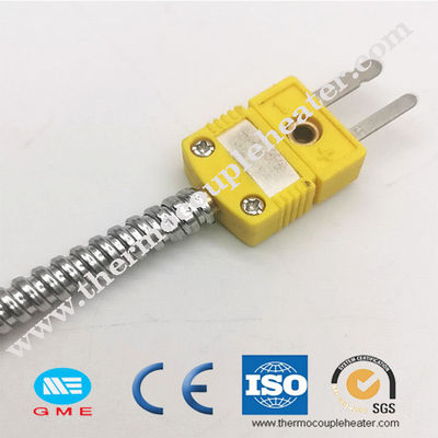 Tipo termocoppia corazzata di K del cavo di MI con il cavo di estensione di 2m