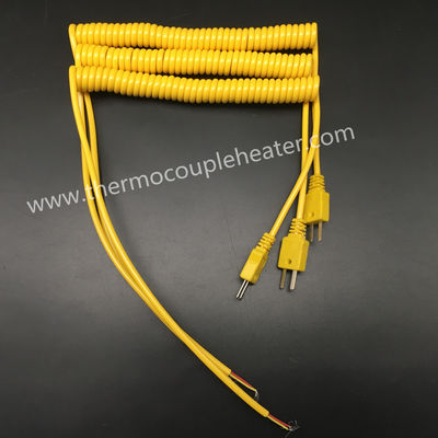 L'isolamento J K del PTFE scrive a Mini Thermocouple Connector With 1.5m a macchina cavo riccio