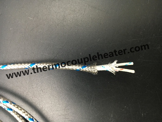 Cavo di estensione di termocoppia dell'isolamento della vetroresina 24AWG con la maglia di acciaio inossidabile