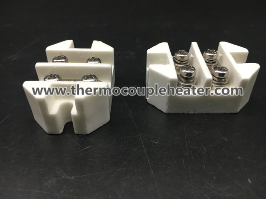 Connettore ceramico ad alta temperatura 250V lustrato bianco - 25A
