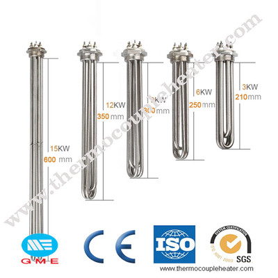Immersione elettrica industriale Heater Heating Element della vite dell'acqua della bobina 3000 watt