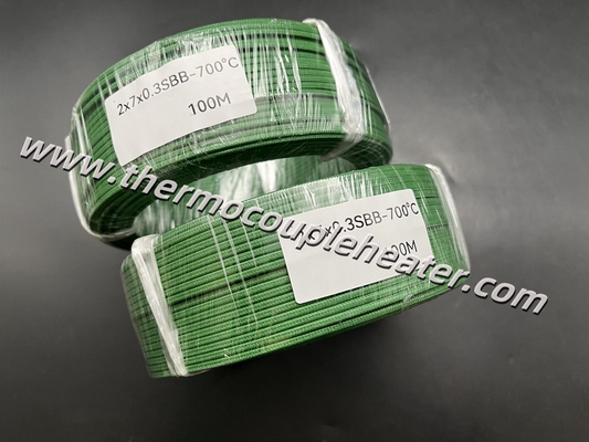 Cavo di compensazione per termocoppia tipo S Isolamento speciale in fibra di vetro Resistenza alla temperatura 700°C